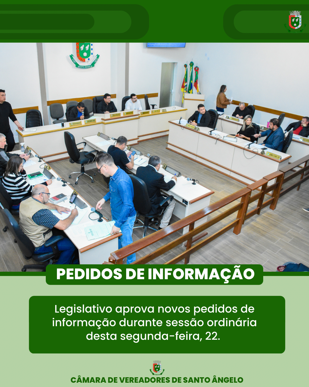 Veja os Pedidos de informação que estiveram em pauta na Sessão Ordinária desta segunda-feira