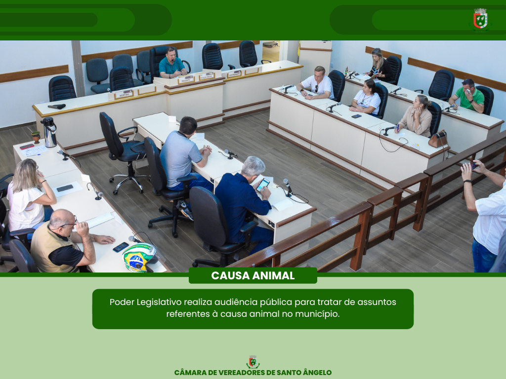  Câmara de Vereadores realizou audiência pública para tratar de assuntos referentes à causa animal