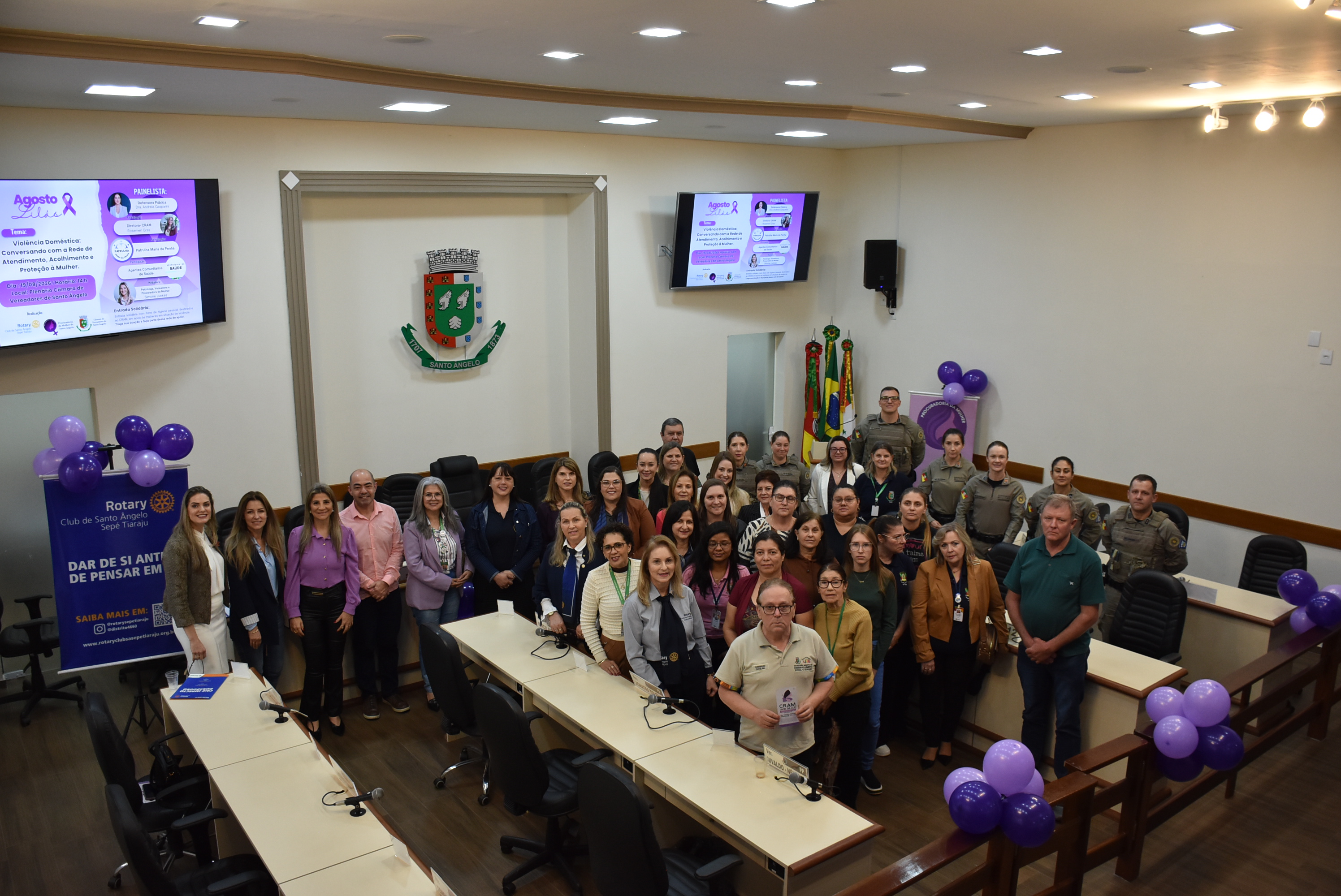 Agosto Lilás reúne instituições para fortalecer rede de proteção e apoio às mulheres em Santo Ângelo