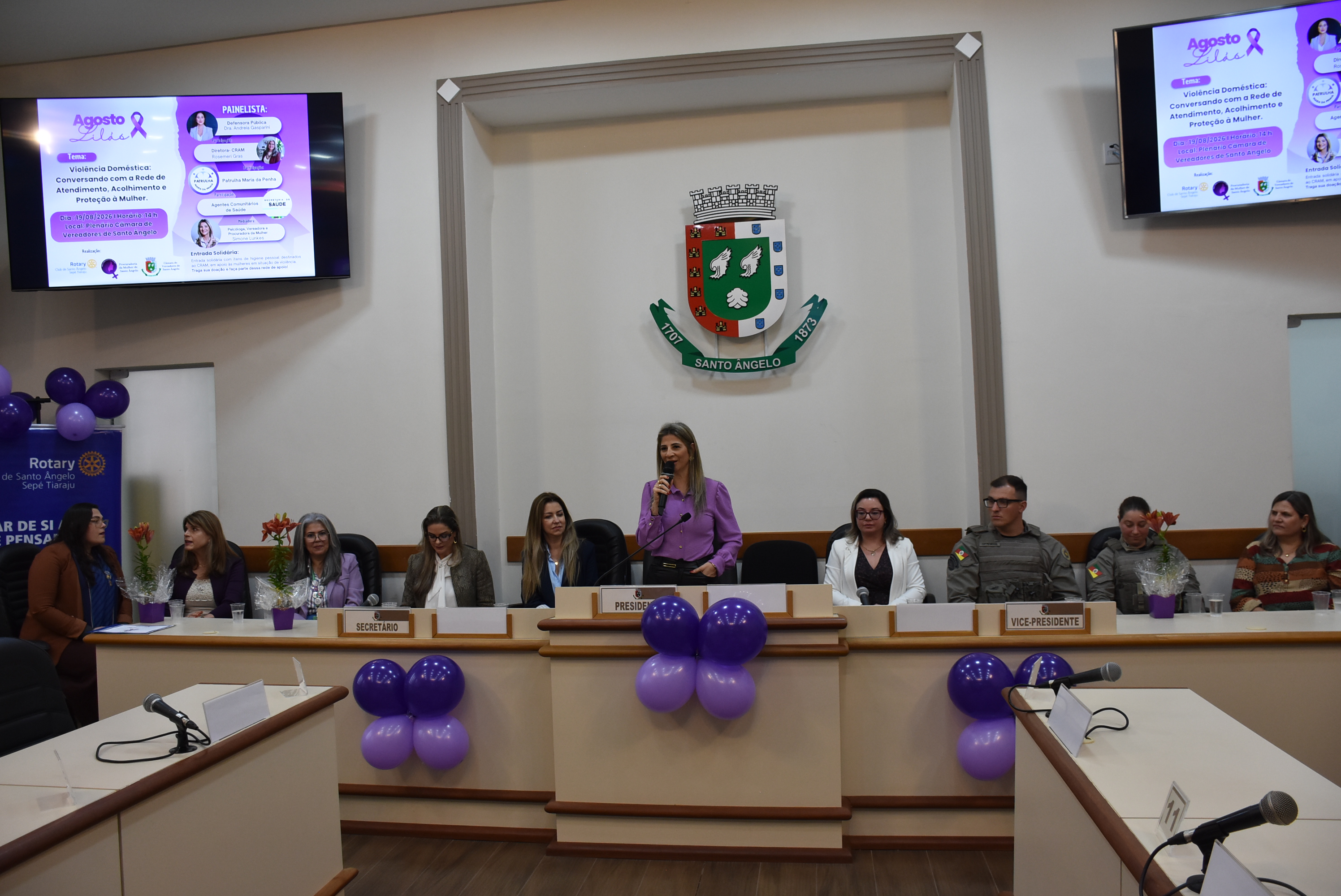 Agosto Lilás reúne instituições para fortalecer rede de proteção e apoio às mulheres em Santo Ângelo