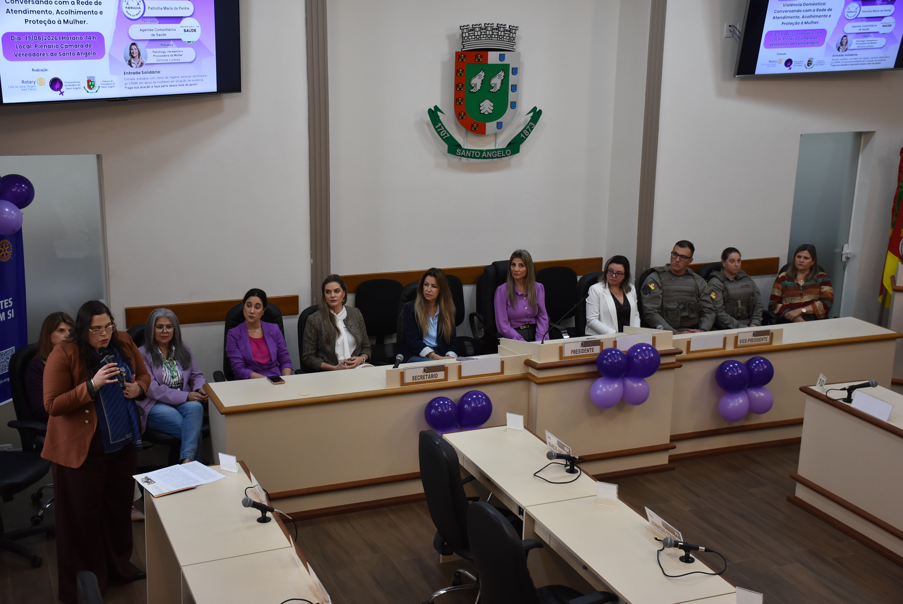 Agosto Lilás reúne instituições para fortalecer rede de proteção e apoio às mulheres em Santo Ângelo