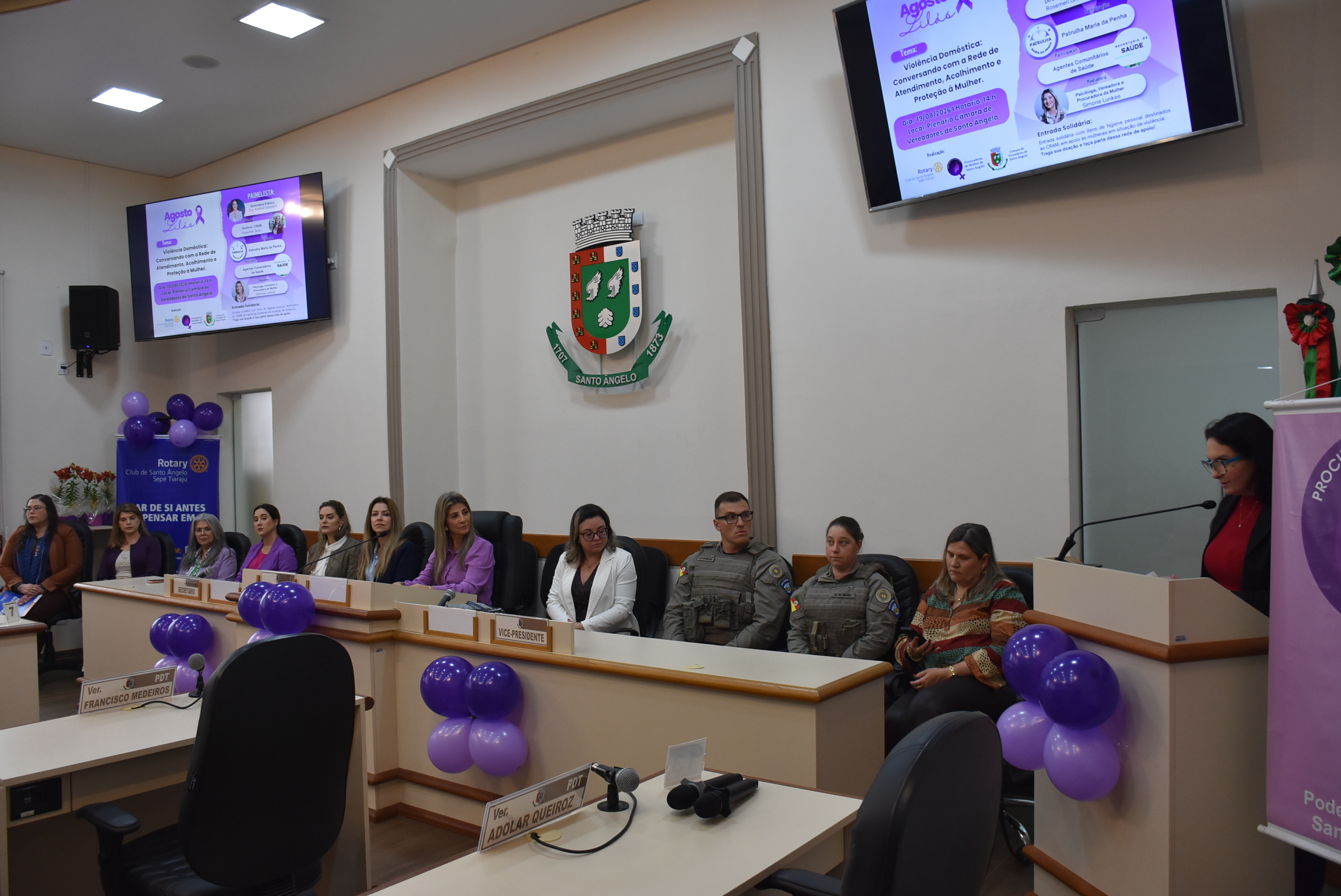 Agosto Lilás reúne instituições para fortalecer rede de proteção e apoio às mulheres em Santo Ângelo